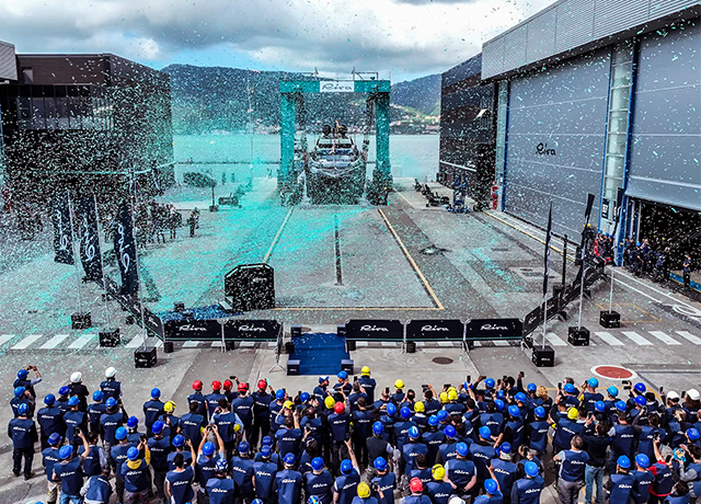 Ferretti Group officially opens the completely refurbished La Spezia shipyard.<br />
 